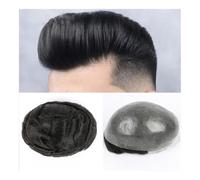 Tupé para hombre Peluca corta for hombres, piezas de cabello de piel fina, extensiones de cabello humano Remy, peluquín for hombres, prótesis, peluca for hombre, sistema de cabello for hombres Pelucas
