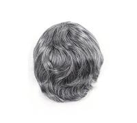 Tupé para hombre Pelucas Wave for hombre, sistema de cabello humano real, parte superior fina mono con NPU alrededor las unidades, tupé for