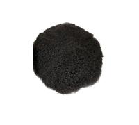 Tupé para hombre Prótesis Sistema de reemplazo cabello humano real indio Unidades afro for rizos for hombres negros(1B 4mm)