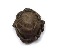 Tupé para hombre Tupé for hombres Unidad de sistema cabello humano con línea natural doble nudo 4# Tupé para hombre