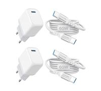 Tupneuf Cargador USB C 60W Bloque Cargador Rápido iPhone 4 Puertos Enchufe USBC, Multi Adaptador Corriente PD 30W Tipo C para iPhone 17 16 15 14 13 12 11 Pro Max X XS XR 8 7 Plus Mini SE iPad Samsung