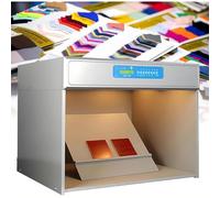 TUPOSTAR Caja De EvaluacióN De Color con 6 Fuentes De Luz, Caja De Luz para Pruebas De Color En Laboratorio, para Textiles, ImpresióN Y Juguetes,Five Light Sources