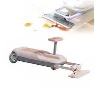 TUPOSTAR Carrito De Limpieza para NiñOs con Asiento, Fregona RetráCtil Ajustable De 3 Velocidades, Una SolucióN Divertida Y Eficaz,Rosado,Dual Drive