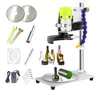 TUPOSTAR Cortadora De Botellas EléCtrica, Kit De Herramientas para Cortar Botellas De Vino, para Cortar, Taladrar, Lijar Y Pulir Botellas De CeráMica,A