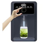 TUPOSTAR Dispensador De Agua De Pared, con Seguro Electrico para NiñOs, Dispensador De Agua Caliente InstantáNea con Control Temperatura Dual, para Comedores Comerciales,Negro