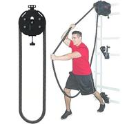 TUPOSTAR Entrenador De Cuerda Sin Fin, Sistema PortáTil De Poleas De Cable, Sistema De MáQuina De Poleas De Cable, con Resistencia Ajustable, para Ejercicios De Agarre, Brazos,Negro