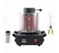 TUPOSTAR Horno EléCtrico para FundicióN De Oro, MáQuina Digital para FundicióN De Metales, Kit De FundicióN De Metales con Crisol De Grafito, para Refinar Chatarra, Plata,Rojo,1kg