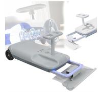 TUPOSTAR Kart EléCtrico para NiñOs, Cochecito con FuncióN De Limpieza De Suelos, Velocidad Ajustable, Juguete para Interior Y Exterior, Ideal para NiñOs Y NiñAs,Gris,Dual Drive