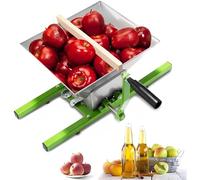 TUPOSTAR Prensa De Uvas, Prensa De Vino De Frutas, Prensa Picadora De Bayas, Molinillo De Frutas De Gran Capacidad, para Prensar Vino Y Sidra, Estructura Desmontable,Verde