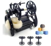 TUPOSTAR Rueca EléCtrica DoméStica De 12 V, Rueca EléCtrica para Hilar, Velocidad Ajustable, ConmutacióN De Avance Y Retroceso, Velocidad MáXima De 800 RPM,02