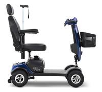 TUPOSTAR Scooters De Movilidad para Adultos, Capacidad De Peso De 181 Kg, Plegable, Scooter Motorizado De 4 Ruedas, Silla De Ruedas EléCtrica Plegable para Personas Mayores,Azul
