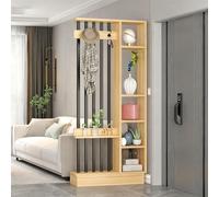 TUPOSTAR Separador De Ambientes De Pared, Moderna Independiente De Madera, Armario Expositor con Estantes, Pantallas De Privacidad para Pared, DecoracióN para El Hogar Y Oficina,01,80cm*30cm*200cm