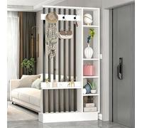 TUPOSTAR Separador De Ambientes De Pared, Moderna Independiente De Madera, Armario Expositor con Estantes, Pantallas De Privacidad para Pared, DecoracióN para El Hogar Y Oficina,04,100cm*30cm*200cm