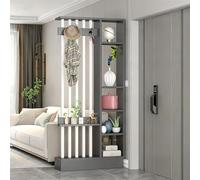 TUPOSTAR Separador De Ambientes De Pared, Moderna Independiente De Madera, Armario Expositor con Estantes, Pantallas De Privacidad para Pared, DecoracióN para El Hogar Y Oficina,05,80cm*30cm*200cm