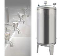 TUPOSTAR Tanque De PresióN para Pozo, Tanques De PresióN De Agua De Acero Inoxidable, Contenedores De Vejiga para MáQuinas De Agua Presurizada Verticales, con Kit De Montaje,Plata,300L