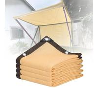 TUPOSTAR Telas para Toldos De Exterior, Rollo De Toldo para Invernadero con Ojales, Malla De Tela Resistente Los Rayos UV, Cubierta De Tela para Sombra, para Terrazas,Beige,2 * 5m