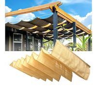 TUPOSTAR Toldo para PéRgola, Toldos RetráCtiles Parasol, Kit De PéRgola para Patio Exterior, para Terraza, JardíN O Cenador, Toldo Ondulado con Herrajes,03,1.7 * 7.2m