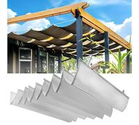 TUPOSTAR Toldo para PéRgola, Toldos RetráCtiles Parasol, Kit De PéRgola para Patio Exterior, para Terraza, JardíN O Cenador, Toldo Ondulado con Herrajes,01,1.7 * 4.2m