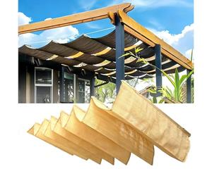TUPOSTAR Toldo para PéRgola, Toldos RetráCtiles Parasol, Kit De PéRgola para Patio Exterior, para Terraza, JardíN O Cenador, Toldo Ondulado con Herrajes,03,1.7 * 7.2m