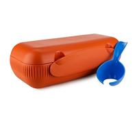 Tupperware Columbus huevera Rojo ladrillo para 10 Huevos (Incl. Cuchara para Huevos Azul)