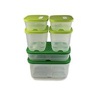 Tupperware Frigorífico 4,4 L Alto + 1,8 L Verde Plano + 1,8 L (2) + 800 ml (2) KlimaOase.