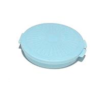 Tupperware Mini Clamshell Pill Keeper Contenedor de bolsillo redondo Bebé Azul