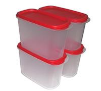 Tupperware Nuevo Smart Saver # 3 (1.7 ltrs) Juego de 4 (rojo)