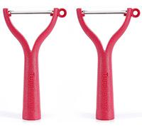 TUPPERWARE Pelador universal (2) rojo D119 filo plano ondulado