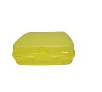 Tupperware Sandwichera Caja de almacenamiento cuadrada con bisagra y cierre y diseños (amarillo)