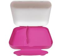 Tupperware To Go Clevere Pause XXL - Fiambrera con divisor Eco+, con compartimento para el almuerzo, color blanco y rosa