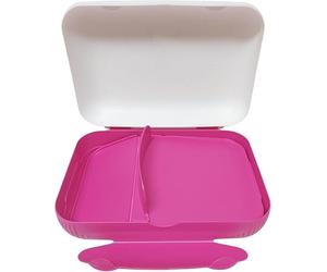 Tupperware To Go Clevere Pause XXL - Fiambrera con divisor Eco+, con compartimento para el almuerzo, color blanco y rosa