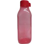Tupperware to Go Eco 1,0 L botella con tapa de rosca EcoEasy para bebidas con gas 1000 ml (rojo rectangular)