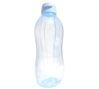 Tupperware to Go EcoEasy 2,0 litros XXL Botella para llevar con cierre de clip para bebidas, agua de viaje, tapa Flip Top, 2000 ml, azul hielo claro azul azul