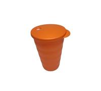 Tupperware Vaso con pajita, vaso de plástico, 500 ml, 500 ml, color naranja
