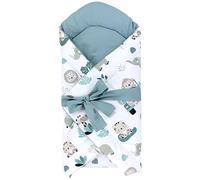 TupTam Arrullo Mantita Envolvente para Bebé con un Lazo, Zoo Verde, 70 x 70 cm