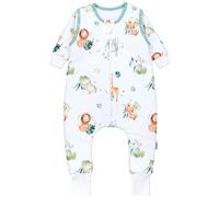 TupTam Bebé Saco de Dormir con Piernas y Pies de Invierno para Niñas y Niños, Safari (león, jirafa, elefante), 104-110