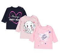 TupTam Blusas de bebé, Manga Larga con Estampado, Paquete de 3 uds., Niña 2, 86