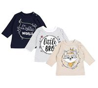 TupTam Blusas de bebé, Manga Larga con Estampado, Paquete de 3 uds., Niño 2, 74