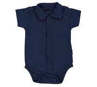 TupTam Body Bebe con Cuello Manga Larga o Corta - Bodies Bebe 100% Algodón Certificado OEKO-TEX, Manga corta azul oscuro, 74