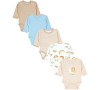TupTam Body Bebe Manga Larga - Bodies Bebe 5 Unidades Algodón, Certificación OEKO-TEX, Caracol Beige Turquesa, 98