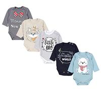 TupTam Body Bebe Manga Larga - Bodies Bebe 5 Unidades Algodón, Certificación OEKO-TEX, Niño, 98