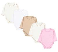 TupTam Body Bebé Manga Larga - Body Bebe Unisex con Cierre Cruzado - Pack de 5 Bodies Bebe, Niña 2, 62