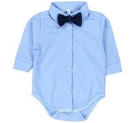 TupTam Body Bebé Niño con Cuello - Body Bebé Manga Larga Estilo Camisa - Ropa Bebe Niño 0-3 Meses para Ceremonia, Azul/Azul oscuro pajarita, 86
