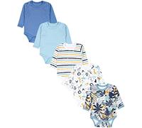 TupTam Body Bebé Niño - Pack de 5 Bodies Bebé Algodón OEKO-TEX, Ropa Bebé Niño 0-3 Meses, Manga Larga, Mix de colores 6, 98