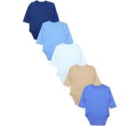 TupTam Body Bebé - Pack de 5 Bodies Bebé Recién Nacido, Body Bebé Niño con Cierre Frontal, 100% Algodón, Niño 6, 56