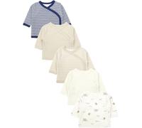 TupTam Camiseta de Bebé para Niña Manga Larga Pack de 5, Rayas_Beige_Animales, 62