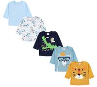 TupTam Camiseta Manga Larga para Bebé Niño, Pack de 5, Multicolor 7, 68
