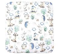 TupTam Colchón para Cambiador para Bebés Niños y Niñas, Ciervo/Erizo, 70 x 70 cm