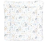 TupTam Colchón para Cambiador para Bebés Niños y Niñas, Conejo/Búho, 75 x 85 cm