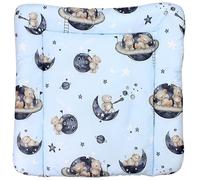 TupTam Colchón para Cambiador para Bebés Niños y Niñas, Osos en el cosmos, 75 x 85 cm